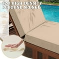 thumbnail image 5 of Kimunuk Outdoor Chaise Lounge Cushions set of 2, 80" x 26" x 4" Waterproof Pool Beach Recliner Replacement Cushions with Ties, Sand, 5 of 7