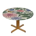 thumbnail image 3 of Nawypu  Spring Flowers Round Elastic Table Cover Cute Butterfly Print Decorative Table Cloth Washable Dust-Proof Table Cover for Kitchen Dining ，Multi-Size, 3 of 7
