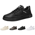 thumbnail image 6 of AUDeals Men Women Height Increasing Leather Sneakers Platform Low Top Chunky Lace Up Walking and Tennis Shoes, 6 of 6
