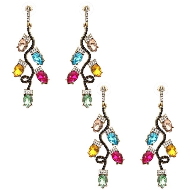 Pendientes de Navidad coloridos para mujer Pendientes de Navidad Pendientes lindos Pendientes de Navidad Regalos
