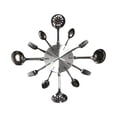 thumbnail image 2 of Shengyu Kitchen Wall Clock Removable Spoon Fork Hanging Ornament Bell Quartz Living Room Dining Hall Home Decor Silver, 2 of 6