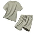 thumbnail image 4 of Cavosen Bathing Suits with Shorts 2PC Big and Tall Short Sleeve Crewneck Shirt Pants Lightweight Trendy Sets, 4 of 6