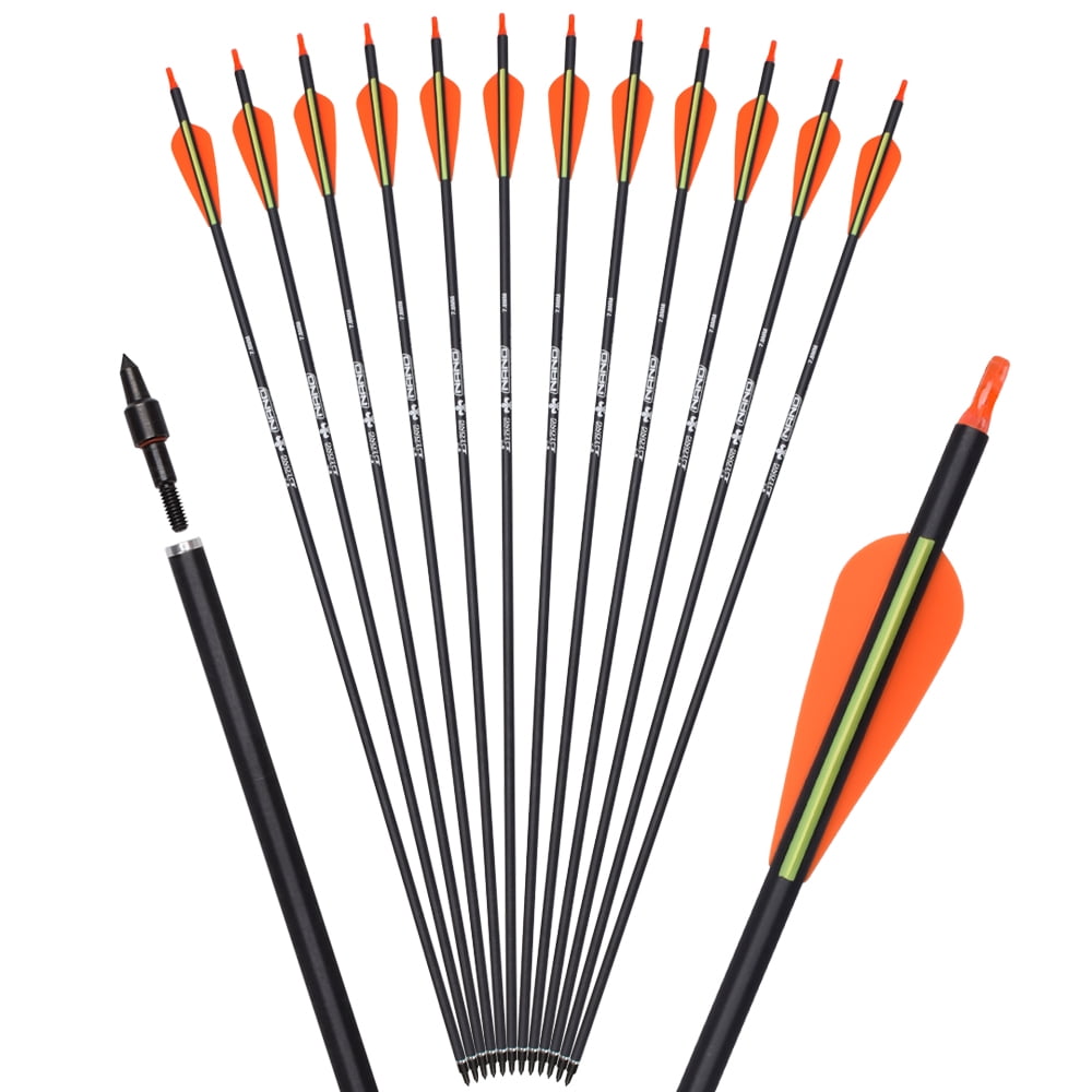 M.A.K 30 Carbon Archery Practice Target Hunting Arrows For Compound Recuve Bow With Removable Tips