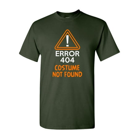 Costume Error 404 Not Found Halloween Funny Humor DT Adult T-Shirt