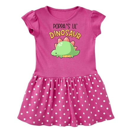 

Inktastic Poppa s Lil Dinosaur with Cute Stegosaurus Gift Baby Girl Dress