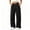 Black-pants, variant on Women's Drawstring Waist Zip Pocket Ruched Parachute Wide Leg Pants Lightweight Outdoor Casual Windbreaker Trouser Purple M