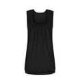 thumbnail image 6 of VBTAPA Tank Tops for Women Loose Fit Square Neck Sleeveless Pleated Tops Flowy Hide Belly Shirt Black M, 6 of 8