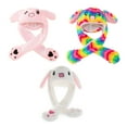 thumbnail image 3 of NOKIO Toddler Girls Animal Hat Plush Ears Moving Jumping Dress Up Party for Kids Cute Rabbit Ears Plush Hat Toddler Girls Boys Cute Rabbit Ears Hat Will Move Balloon Cap Velvet Thickened Net Hat Toys, 3 of 4