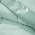 thumbnail image 5 of Down Blanket with Satin Trim, Lightweight Alternative Bedding Quilt, Soft Thin Quilted Blanket for All Seasons, Stain-Release and Moisture-Wicking, Seafoam, 5 of 7