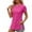 Hot Pink1, variant on yillto Women's Summer Tshirts Short Sleeve Crewneck Pullover Blouse Shirts Side Split Tunic Tops