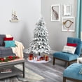 thumbnail image 7 of Nearly Natural 6ft. Flocked Montana Down Swept Spruce Artificial Christmas Tree, 7 of 7
