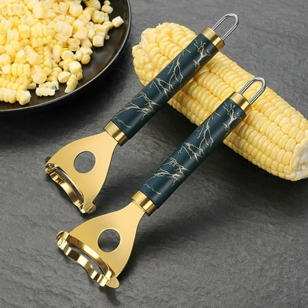 

Aminojy Kitchen Utensils Corn Peeler Corn Stripper Cutter with Hanging Hole Corn Planer Corn Cob Stripper Tool Good Grip Corn Prep Peeler Cob Corn Remover Kitchen（2Pcs）