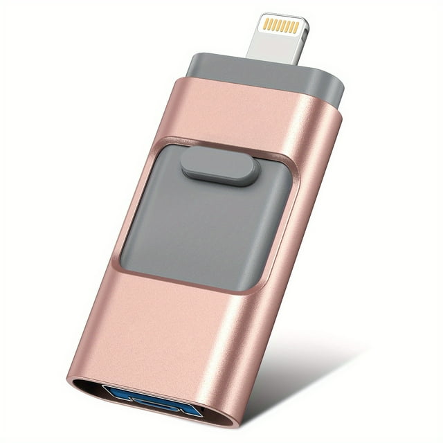 USB Flash Drives 128GB, 3 In 1 USB For IPhone Memory Thumb Stick Drive For IPhone IPad Android And Computer