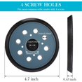 thumbnail image 2 of Pieces 125mm 8 Hole Hook and Loop Orbital Replacement Sander Pad Sanding Backing Pad (Blue,), 2 of 5