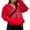 Red, variant on Women Zip up Jacket Rhinestone Spider Web Print Hoodies Long Sleeve Aesthetic Sweatshirt for Fall Streetwear