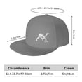 thumbnail image 2 of DouZhe Flat Brim Cap Snapback Hat, Anger Guitar Music Prints Adjustable Gray Adult Baseball Cap, 2 of 6