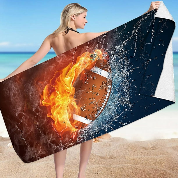 Xihbxyly Toalla de Playa de Microfibra, Resistente a La Arena y de Secado Rápido, Superligera, Multiusos, para Viajes, para Piscina y Exteriores, Compacta y Portátil, 76 X 152 Cm.