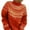 Orange, variant on Essentials Women's Sweater Vintage Floral Color Block Knitted Long Sleeve Turtleneck Plus Size Trendy Outfits