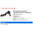 thumbnail image 2 of Front Left Outer Tie Rod End - Compatible with 2004 - 2013 Mazda 3 2005 2006 2007 2008 2009 2010 2011 2012, 2 of 2