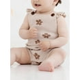 thumbnail image 2 of FEORJGP Toddler Baby Girls Knit Romper 0-2Y Infant Sleeveless Overalls Button Floral Jacquard Sweater Cami Rompers Cute Soft Comfy Bodysuit for Spring Summer Autumn, 2 of 10