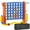 Orange/Blue, variant on KORIMEFA Jumbo 4-to-Score Giant Game Set 4 in a Row Connect Game Perfect for Kids Adults Outdoor Holiday Party Family yard Game, Red