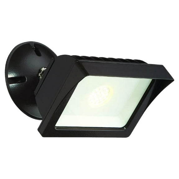 Bronze Integrated LED Outdoor Line Voltage Security Flood Light with Clear Glass