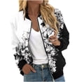 thumbnail image 2 of LOVZFMLL Vestes pour Femmes Sweat à Manches Longues avec Fermeture Éclair Veste Décontractée Tricotée Épaisse de Baseball, 2 of 5