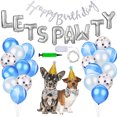 thumbnail image 1 of 35PCS Pet Party Decoration Kit Cute Letter Balloon String Light Pet Bowtie, 1 of 10