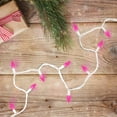 thumbnail image 2 of Northlight LED C6 Faceted Christmas Lights - Pink - 22.5' White Wire - 70ct, 2 of 4
