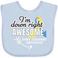 thumbnail image 3 of Inktastic Im Down Right Awesome Down Syndrome Awareness with Arrow Boys or Girls Baby Bib, 3 of 4