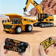 thumbnail image 4 of 1:64 Scale Remote Control Dump Truck - Alloy Construction Vehicle With 2.4Ghz Rc Controller, Realistic Design, Working Lights - For Kids Boys Girls, Indoor Outdoor Play, 4 of 6