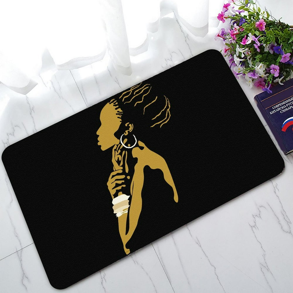 GCKG African Woman NonSlip Doormat Indoor/Outdoor/Bathroom Doormat 30