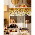 thumbnail image 3 of Tie Up Valance Curtain for Kitchen,Vintage Thanksgiving Maple Leaf Rod Pocket Short Curtains Adjustable Tie-Up Shade Valances,Country Plant on Linen Window Treatment for Bathroom Living Room Bedroom, 3 of 8