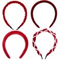 thumbnail image 1 of 4 Uds. Diademas para mujer, diademas para el pelo de Año Nuevo, tocado para chica adolescente, diademas anchas, diademas para lavar la cara, 1 of 4