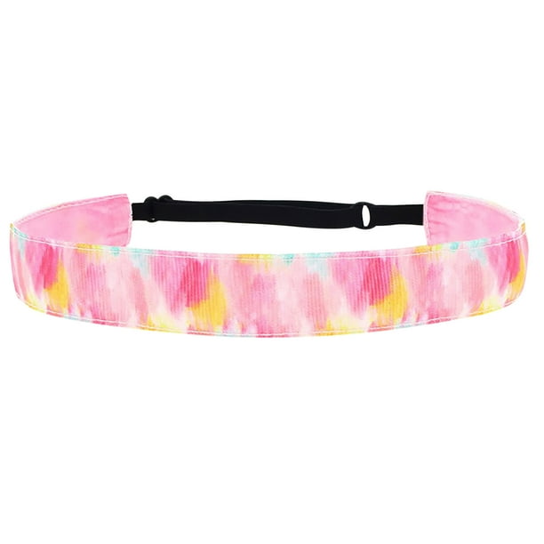 Diademas para mujer, diadema cuadrada, antideslizante, elástica, deportiva, con efecto tie-dye.