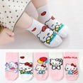 thumbnail image 3 of Sanrio Kuromi-Calcetines de dibujos animados para niño, medias de algodón puro transpirables, absorbentes del sudor, para primavera y otoño, 3 of 4