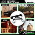 thumbnail image 3 of XSTRAP STANDARD Heavy-Duty 2,000 lb Breaking Strength 50 ft Rope Hoist, with 2 pcs Soft Loops, 3 of 9