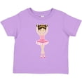 thumbnail image 3 of Inktastic Ballerina with Two Buns Girls Toddler T-Shirt, 3 of 5