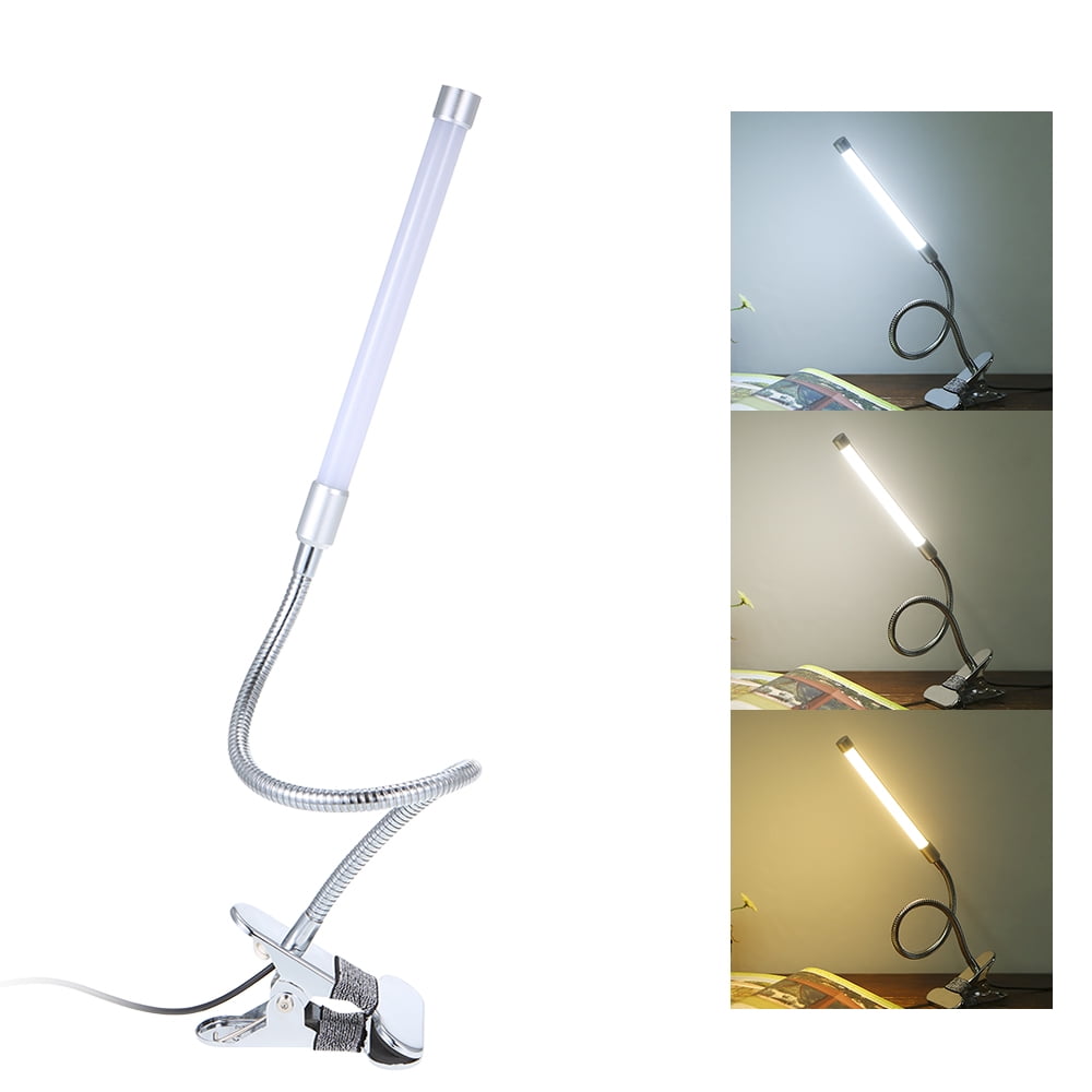 Dc5v 10w 36 Led Clamp Clip Desk Lamp Usb Powered Operated 3 Colors Temperature Changing 10 Levels Adjule Brightness Dimmable Flexible Bendable