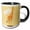 Black/White, variant on 3drose, Orange Giraffe - Love - Cute Animals - Fun Art, 11oz Mug