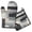 Black and Grey-1, variant on Modern Art Geometric Kitchen Oven Mitt and Pot Holder Sets 2 Pcs for Baking, Cooking and Grilling, Heat Resistant Up To 392 °F