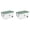 Clear / Green, variant on Heavy Duty Wheeled Plastic Storage Container with Lid and Handle, Stackable Lidded Storage Bin for Garage Basement Attic, Set of 2