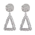 thumbnail image 1 of Pendientes colgantes geométricos jinwen Punk de moda Plata, 1 of 6
