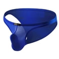 thumbnail image 3 of COSFO Men Briefs Blue Bulge Pouch Silk Underwear Low Rise Loose Fit Breathable Men's Underwear, 3 of 4
