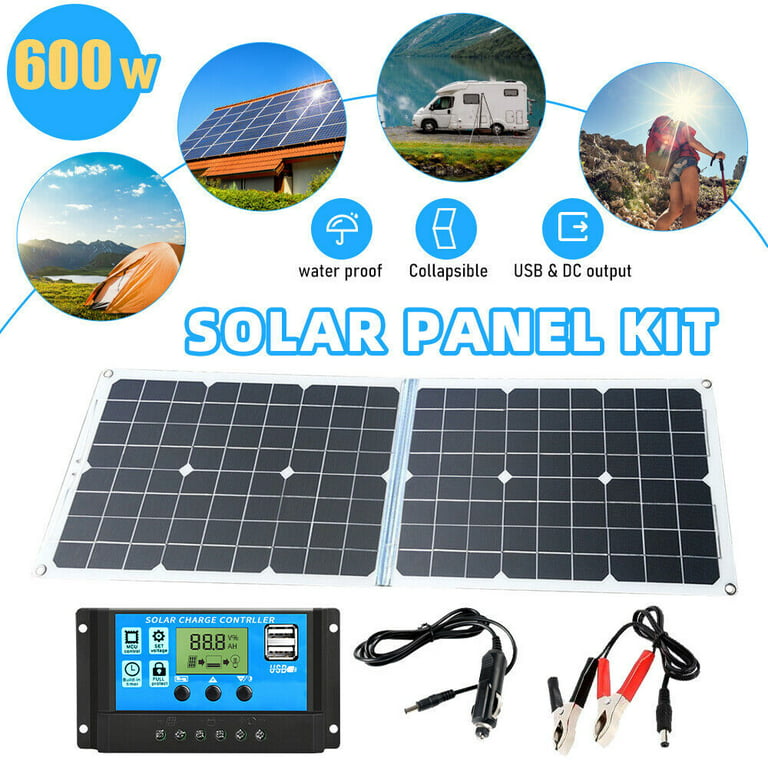 Tragbare Powerstation Solar Panel mit Powerbank Akku 288Wh