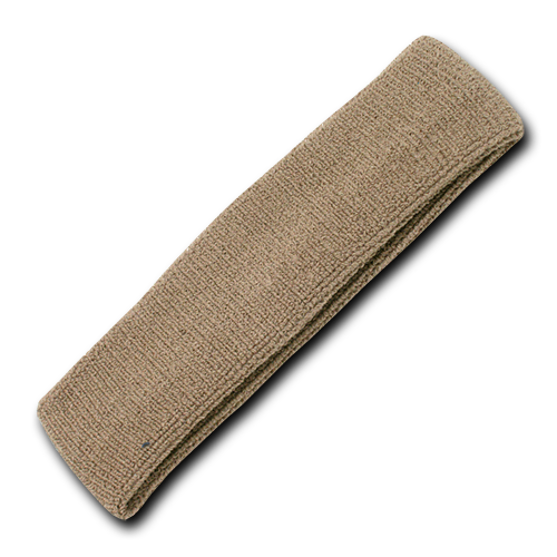 Soft Terry Cloth Elastic Sports Headbands Sweatband Yoga Gymn For Men Women Khaki
