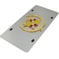 thumbnail image 2 of Cadillac Classic Logo License Plate (Gold on Chrome), 2 of 3