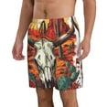 thumbnail image 2 of Fuzoiu Western Desert Cactus Ram Skull Print Men's Beach Shorts,Men's Swim Trunks,Quick Dry Board Shorts with Pockets,Men's Bathing Suits for Surfing, Running, and Casual Wear-XX-Large, 2 of 6