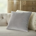 thumbnail image 4 of Nourison Life Styles Solid Velvet Grey Decorative Throw Pillow , 16" x 16", 4 of 5