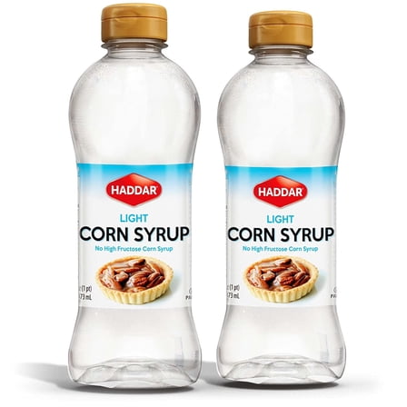 Haddar Light Corn Syrup 16oz (2 Pack) Made with Real Vanilla | No High Fructose Corn Syrup!